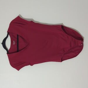 Old Navy Red Short Sleeve Bodysuit Size Medium